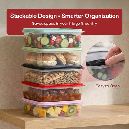SIGNORA WARE Plastic Storage Container with Lid – 3L Cupcake Carrier – Leakproof Cookie Container Airtight – BPA-Free Plastic Container with Lid for Food Storage, Meal Prep, Leftovers, Cupcakes