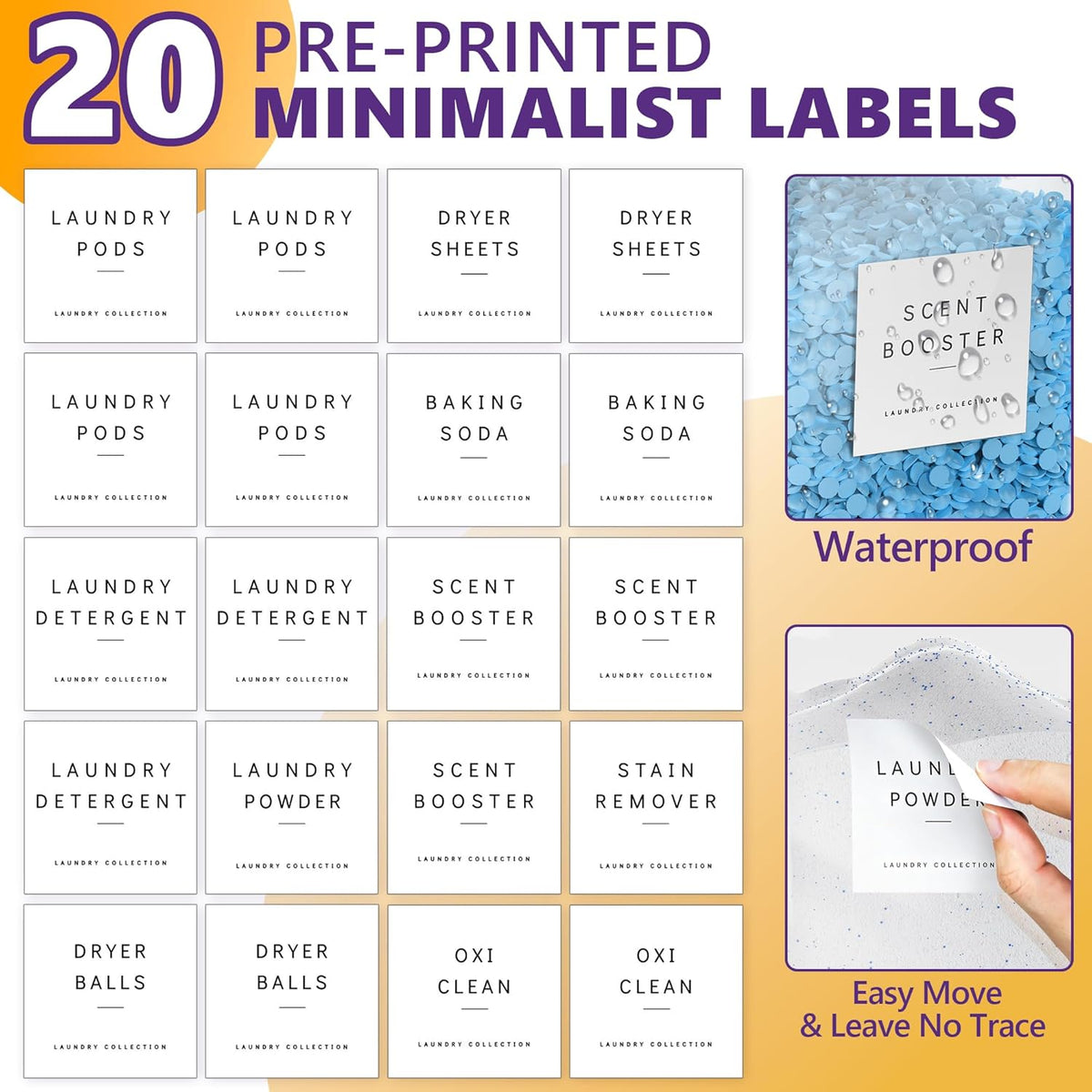 4 Pack Laundry Pods Container, Clear Laundry Room Organization Containers Essentials, Large Detergent Powder Storage Containers Black Wooden Lids & Labels Signs, Home Acrylic Laundry Pods Holder