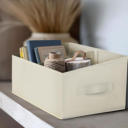 DIMJ Closet Storage Bins - Fabric Storage Baskets for Shelves, Collapsible Closet Organizers and Storage with Handles, Trapezoid Shelf Organization Storage Cubes for Purse, Toys, Books, Towel, Socks