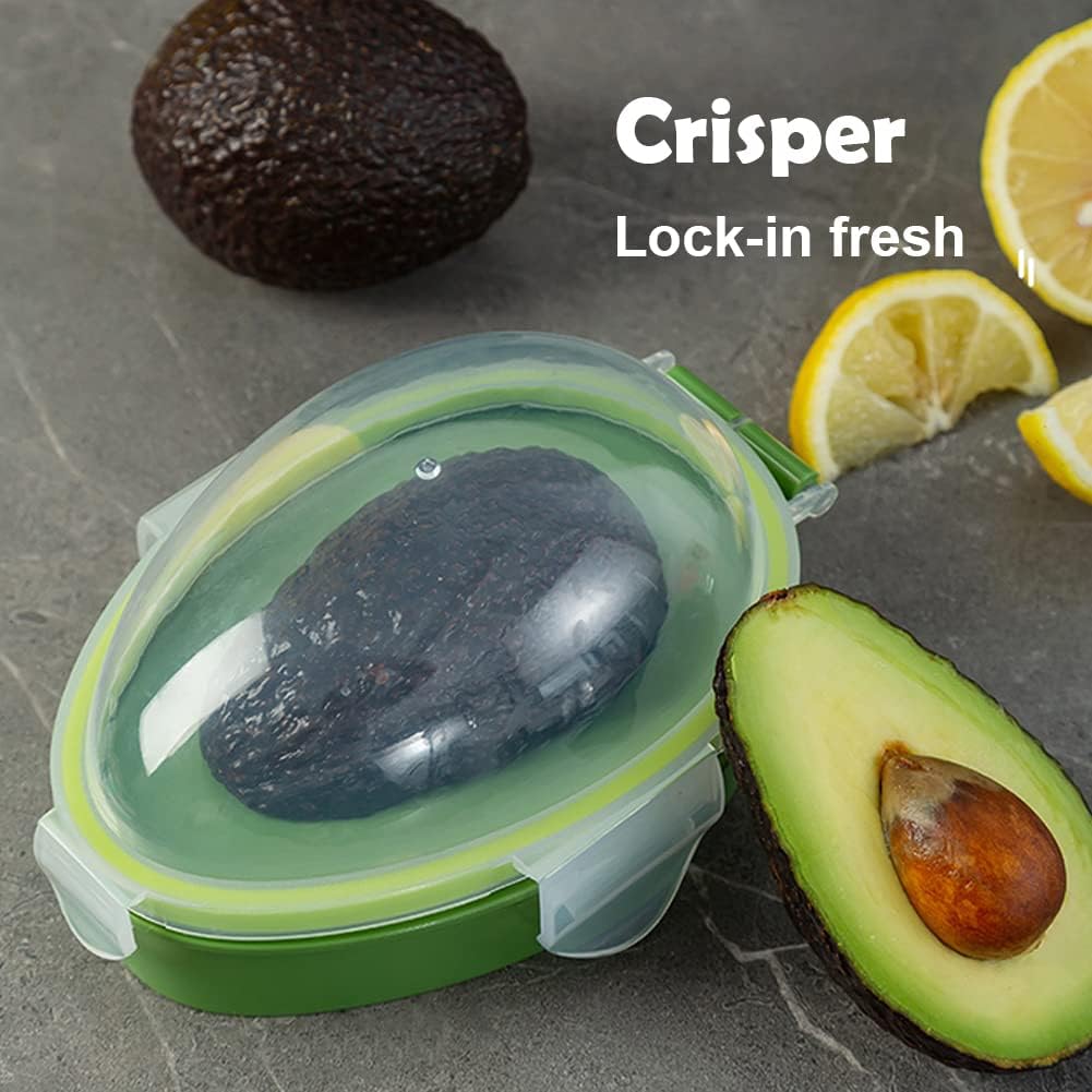 Avocado Saver, Avocados Storage Container, Reusable Individual Avocado Keeper, Food Crisper Storage Box to Keep Your Avocados Fresh for Days