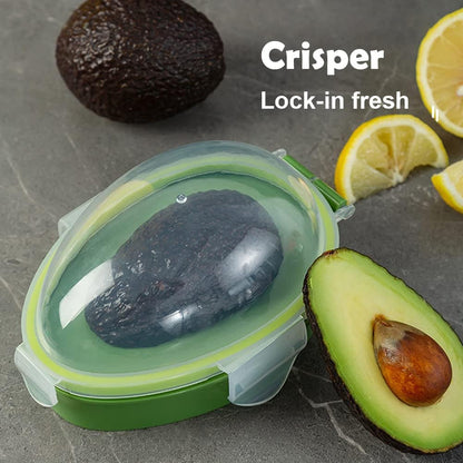 Avocado Saver, Avocados Storage Container, Reusable Individual Avocado Keeper, Food Crisper Storage Box to Keep Your Avocados Fresh for Days