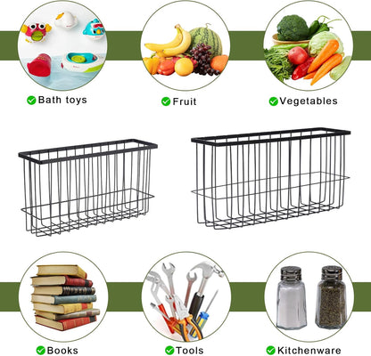 2 Pack Aluminum Foil and Plastic Wrap Organizer,Wall Mounted Cabinet Door Organizer,Kitchen Pantry Organizers and Storage,Wrapping Paper Shelf for Sandwich, Freezer, Ziplock Bag