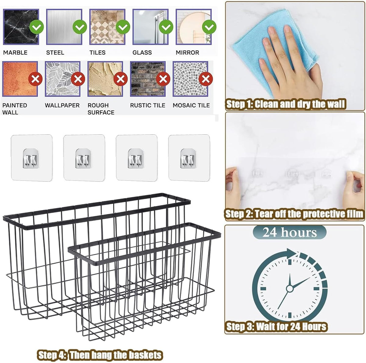 2 Pack Aluminum Foil and Plastic Wrap Organizer,Wall Mounted Cabinet Door Organizer,Kitchen Pantry Organizers and Storage,Wrapping Paper Shelf for Sandwich, Freezer, Ziplock Bag