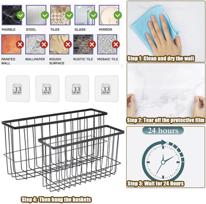 2 Pack Aluminum Foil and Plastic Wrap Organizer,Wall Mounted Cabinet Door Organizer,Kitchen Pantry Organizers and Storage,Wrapping Paper Shelf for Sandwich, Freezer, Ziplock Bag