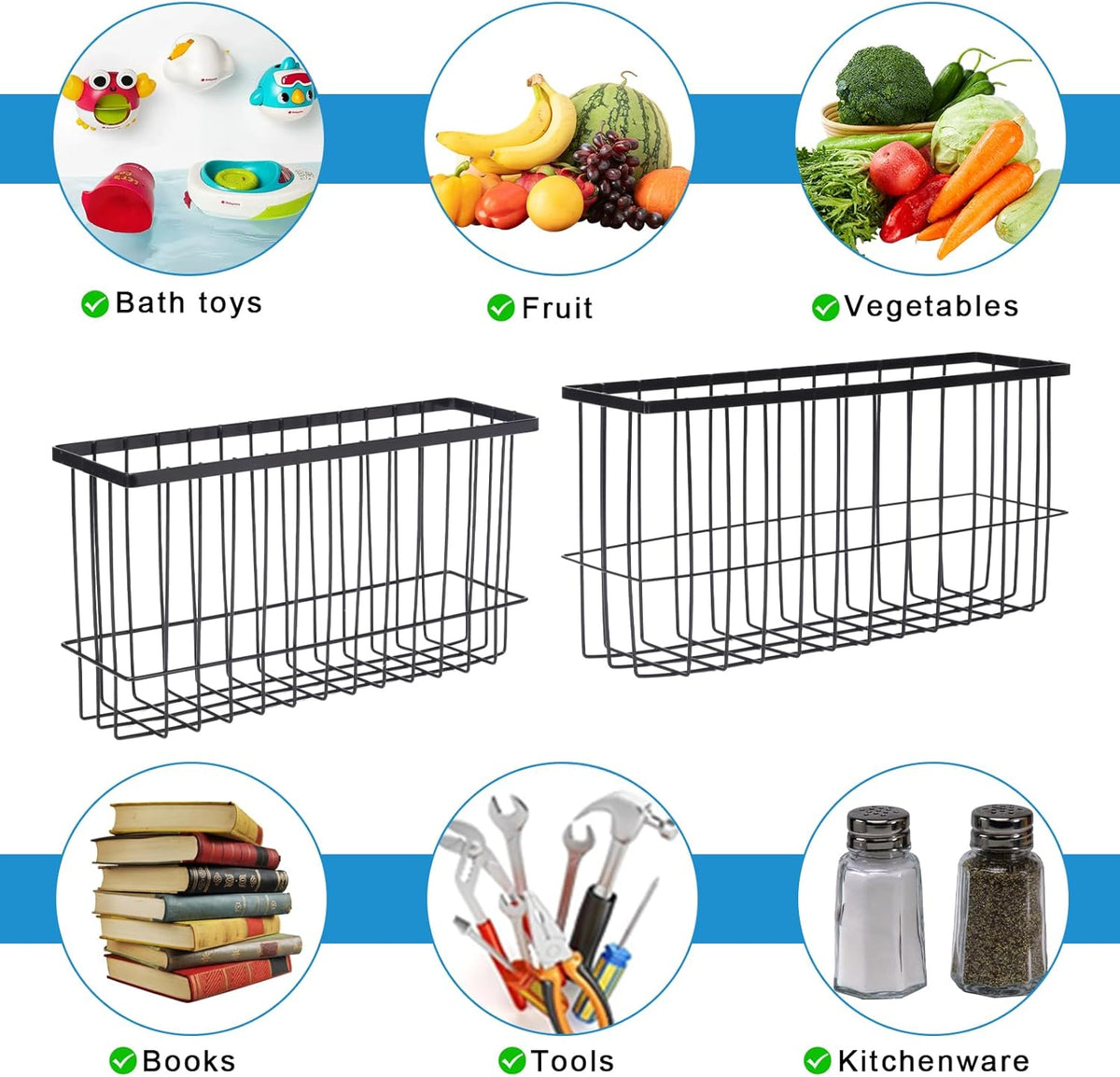2 Pack Aluminum Foil and Plastic Wrap Organizer,Wall Mounted Cabinet Door Organizer,Kitchen Pantry Organizers and Storage,Wrapping Paper Shelf for Sandwich, Freezer, Ziplock Bag