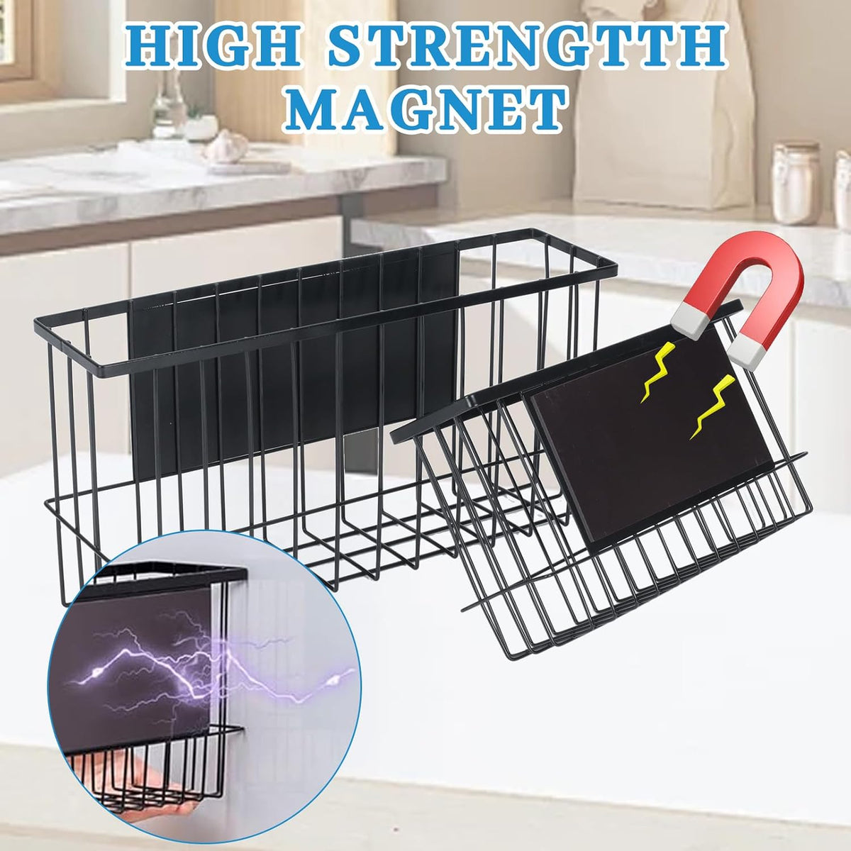 2 Pack Aluminum Foil and Plastic Wrap Organizer,Wall Mounted Cabinet Door Organizer,Kitchen Pantry Organizers and Storage,Wrapping Paper Shelf for Sandwich, Freezer, Ziplock Bag