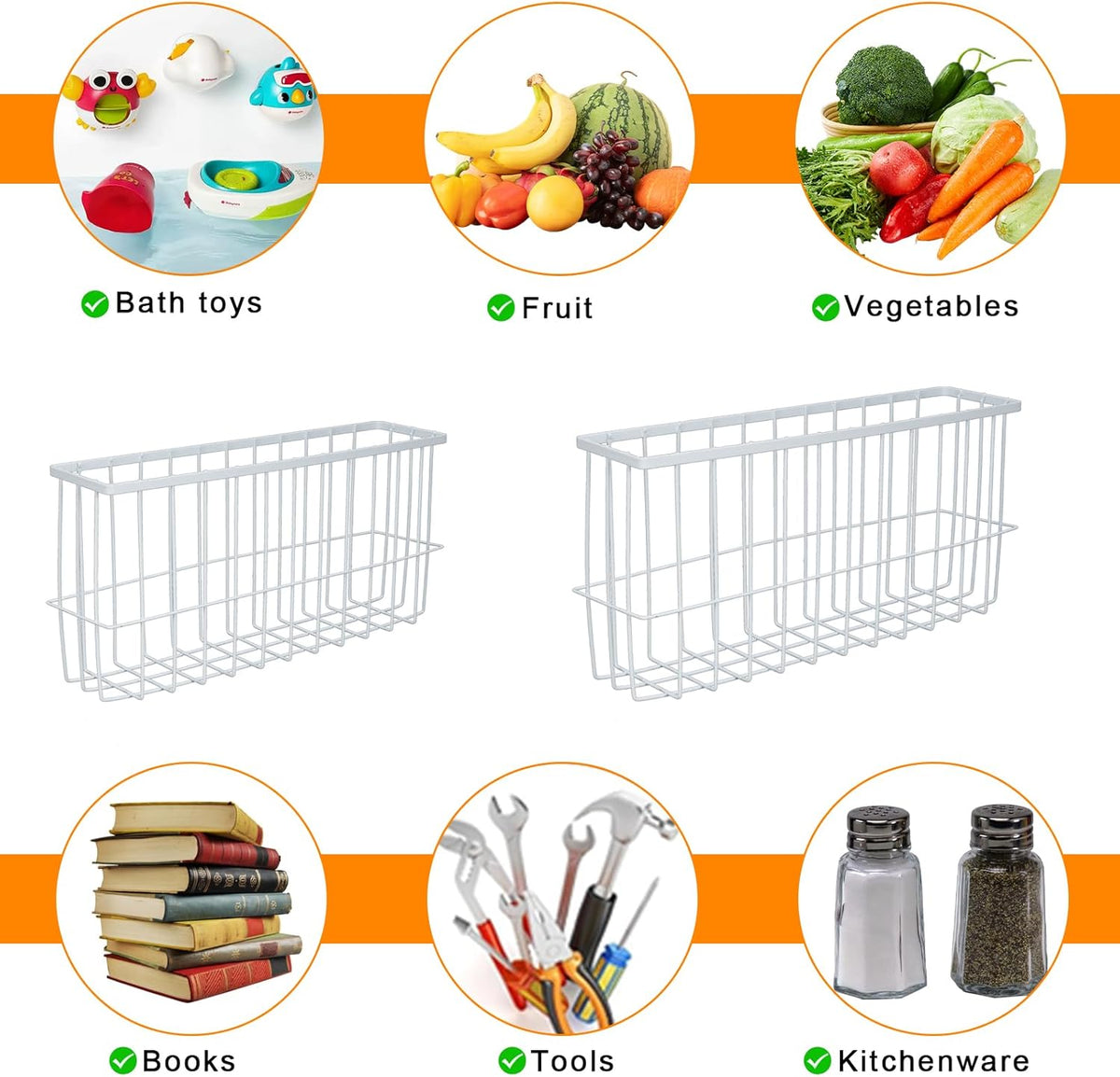 2 Pack Aluminum Foil and Plastic Wrap Organizer,Wall Mounted Cabinet Door Organizer,Kitchen Pantry Organizers and Storage,Wrapping Paper Shelf for Sandwich, Freezer, Ziplock Bag