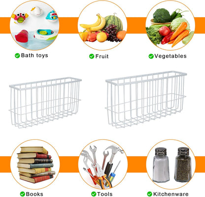 2 Pack Aluminum Foil and Plastic Wrap Organizer,Wall Mounted Cabinet Door Organizer,Kitchen Pantry Organizers and Storage,Wrapping Paper Shelf for Sandwich, Freezer, Ziplock Bag