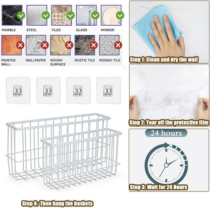 2 Pack Aluminum Foil and Plastic Wrap Organizer,Wall Mounted Cabinet Door Organizer,Kitchen Pantry Organizers and Storage,Wrapping Paper Shelf for Sandwich, Freezer, Ziplock Bag