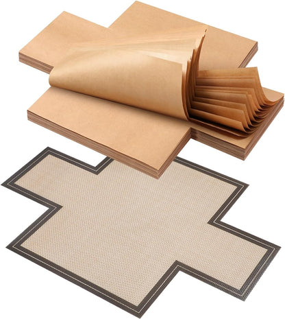 Unbleached Parchment Paper Loaf Pan Liners for Baking Bread 9"x5", 8.5''x4.5''&10''x5'', Original Precut, Non Toxic 100 Pcs Baking Paper