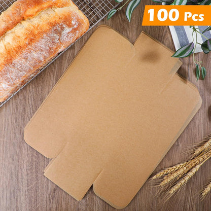 Unbleached Parchment Paper Loaf Pan Liners for Baking Bread 9"x5", 8.5''x4.5''&10''x5'', Original Precut, Non Toxic 100 Pcs Baking Paper