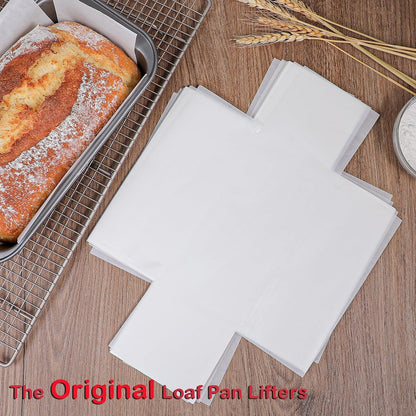 Unbleached Parchment Paper Loaf Pan Liners for Baking Bread 9"x5", 8.5''x4.5''&10''x5'', Original Precut, Non Toxic 100 Pcs Baking Paper