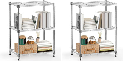 M MZG 1750 LBS Storage Shelves 5-Tier Utility Shelving Unit Steel Organizer Wire Rack for Home,Kitchen,Office,Garage, Capacity 17.7" D x 47.2" W x 72.3" H - Colors B