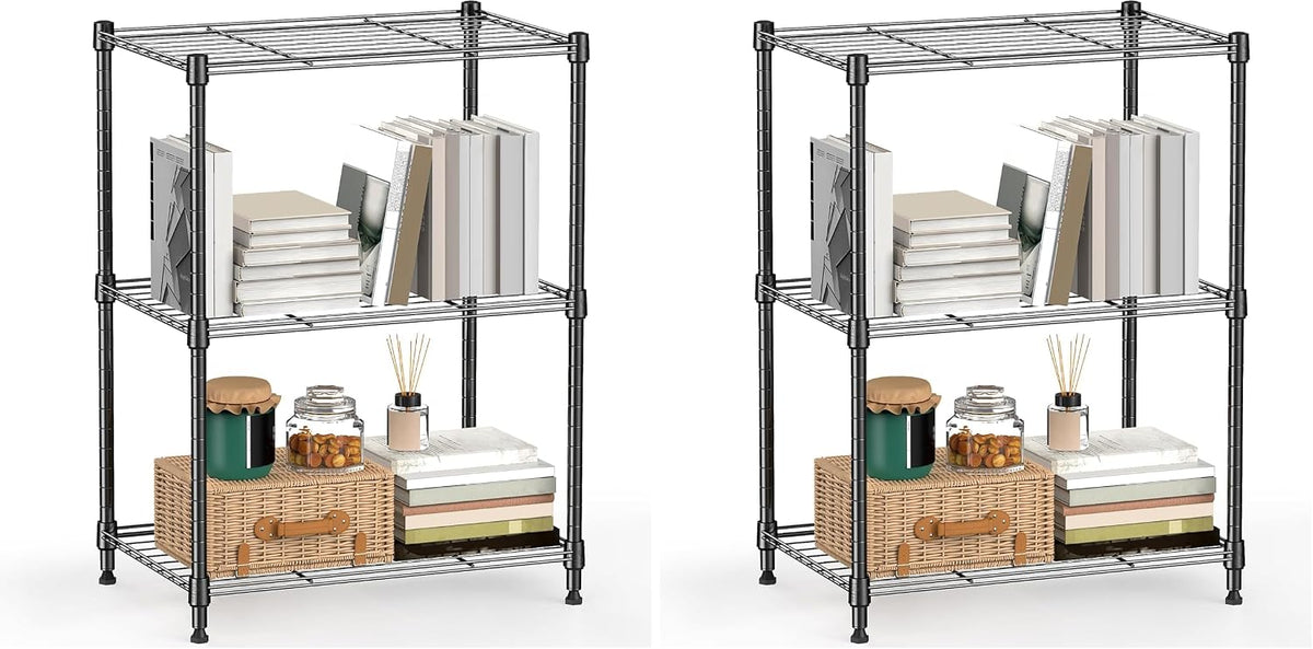 M MZG 1750 LBS Storage Shelves 5-Tier Utility Shelving Unit Steel Organizer Wire Rack for Home,Kitchen,Office,Garage, Capacity 17.7" D x 47.2" W x 72.3" H - Colors B