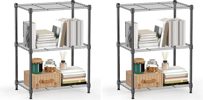 M MZG 1750 LBS Storage Shelves 5-Tier Utility Shelving Unit Steel Organizer Wire Rack for Home,Kitchen,Office,Garage, Capacity 17.7" D x 47.2" W x 72.3" H - Colors B