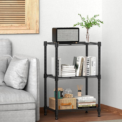 M MZG 1750 LBS Storage Shelves 5-Tier Utility Shelving Unit Steel Organizer Wire Rack for Home,Kitchen,Office,Garage, Capacity 17.7" D x 47.2" W x 72.3" H - Colors B