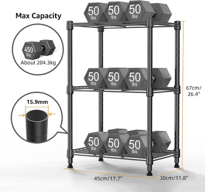 M MZG 1750 LBS Storage Shelves 5-Tier Utility Shelving Unit Steel Organizer Wire Rack for Home,Kitchen,Office,Garage, Capacity 17.7" D x 47.2" W x 72.3" H - Colors B