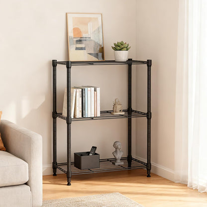 M MZG 1750 LBS Storage Shelves 5-Tier Utility Shelving Unit Steel Organizer Wire Rack for Home,Kitchen,Office,Garage, Capacity 17.7" D x 47.2" W x 72.3" H - Colors B