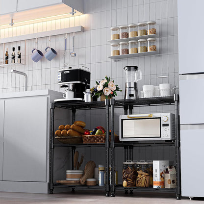 M MZG 1750 LBS Storage Shelves 5-Tier Utility Shelving Unit Steel Organizer Wire Rack for Home,Kitchen,Office,Garage, Capacity 17.7" D x 47.2" W x 72.3" H - Colors B