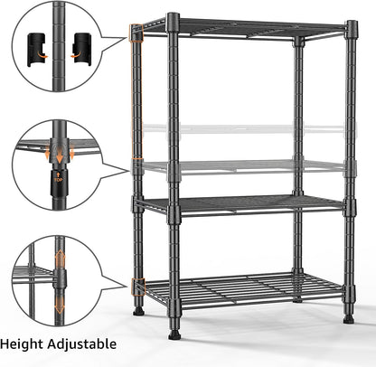 M MZG 1750 LBS Storage Shelves 5-Tier Utility Shelving Unit Steel Organizer Wire Rack for Home,Kitchen,Office,Garage, Capacity 17.7" D x 47.2" W x 72.3" H - Colors B