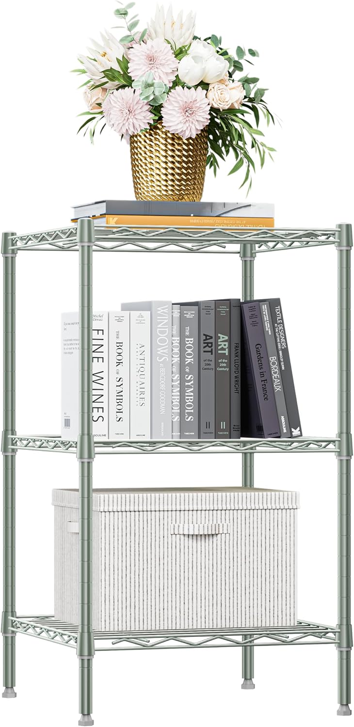 M MZG 1750 LBS Storage Shelves 5-Tier Utility Shelving Unit Steel Organizer Wire Rack for Home,Kitchen,Office,Garage, Capacity 17.7" D x 47.2" W x 72.3" H - Colors B