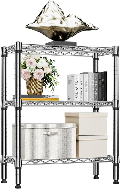 M MZG 1750 LBS Storage Shelves 5-Tier Utility Shelving Unit Steel Organizer Wire Rack for Home,Kitchen,Office,Garage, Capacity 17.7" D x 47.2" W x 72.3" H - Colors B