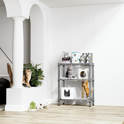 M MZG 1750 LBS Storage Shelves 5-Tier Utility Shelving Unit Steel Organizer Wire Rack for Home,Kitchen,Office,Garage, Capacity 17.7" D x 47.2" W x 72.3" H - Colors B