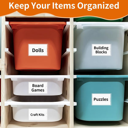44 Pcs Storage Bin Labels, 3×5 in Index Card Holder, Clear Adhesive Pockets | Strong Adhesive, Waterproof & Clear, Removable with No Residue, for Tote Bin Box Drawer, Library Classroom Organization