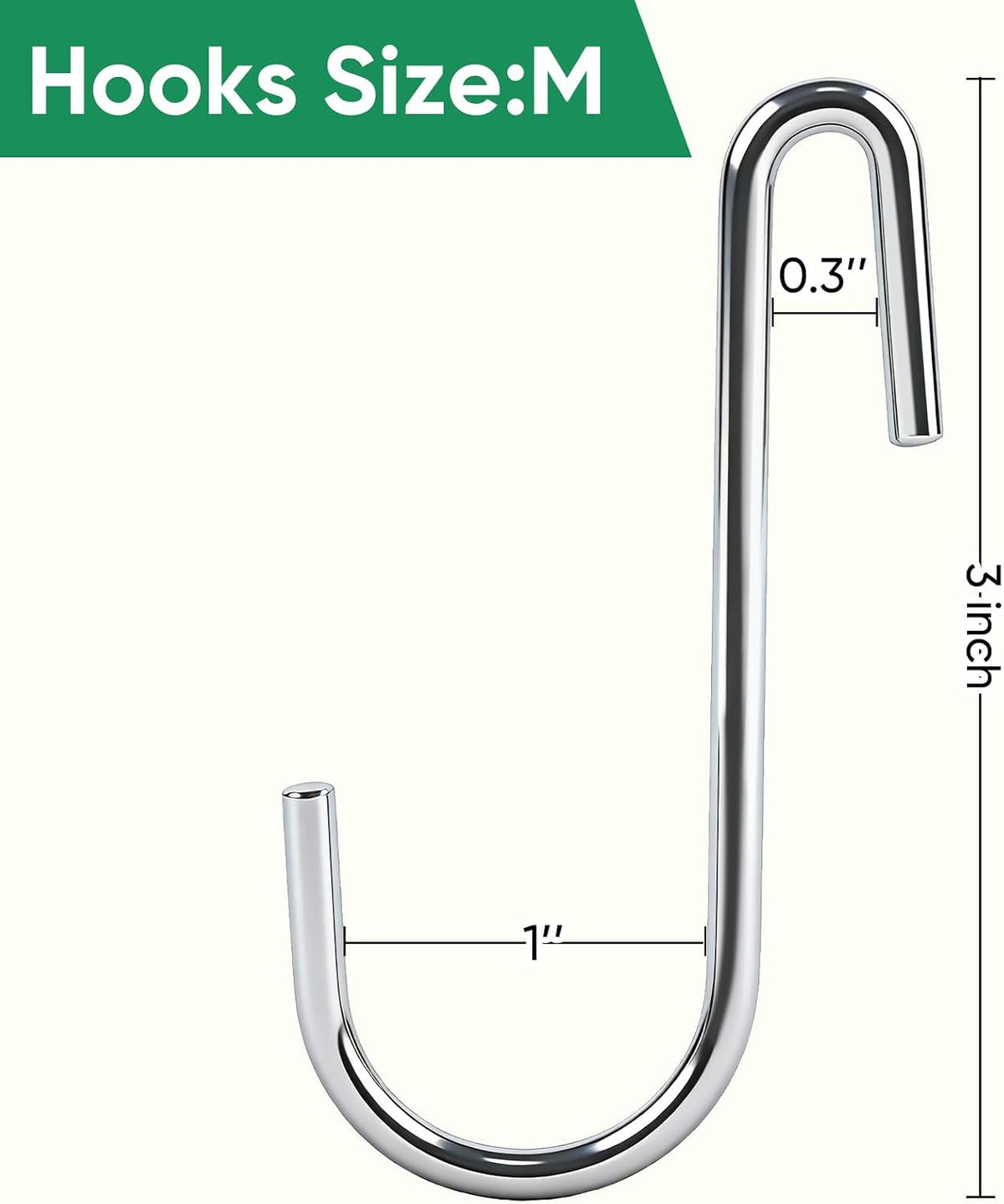 30 Pack 2.4 inches Heavy Duty S Hooks for Hanging, Pan Pot Holder Wire Shelves Rack Hooks for Hanging, S Shaped Hanger Metal Hooks for Kitchen Pots Utensils Jeans Clothes Bags Hats Towels Plants