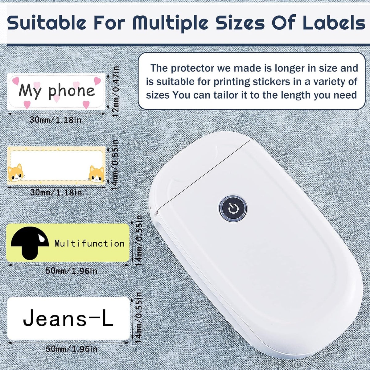 500 Pcs Label Protector Back to School Clear Labels Stickers Wafer Seals Waterproof Labels Library Supplies for Protecting Barcodes, Numbers and Stickers (4 x 2 Inch,Rectangle)