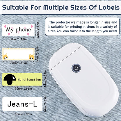 500 Pcs Label Protector Back to School Clear Labels Stickers Wafer Seals Waterproof Labels Library Supplies for Protecting Barcodes, Numbers and Stickers (4 x 2 Inch,Rectangle)