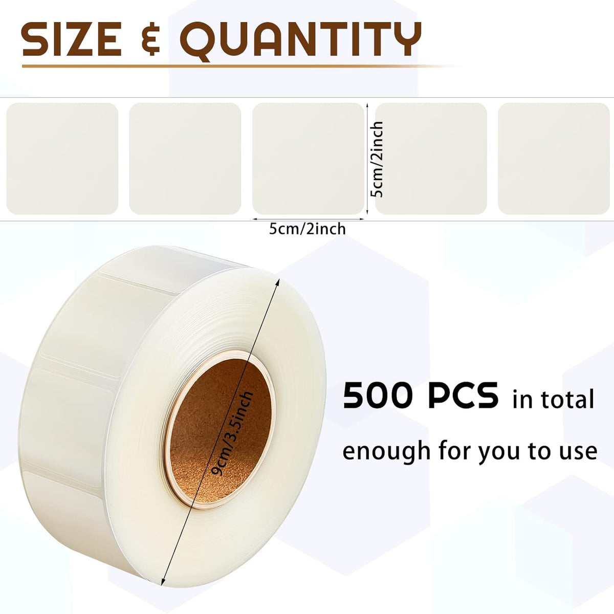 500 Pcs Label Protector Back to School Clear Labels Stickers Wafer Seals Waterproof Labels Library Supplies for Protecting Barcodes, Numbers and Stickers (4 x 2 Inch,Rectangle)