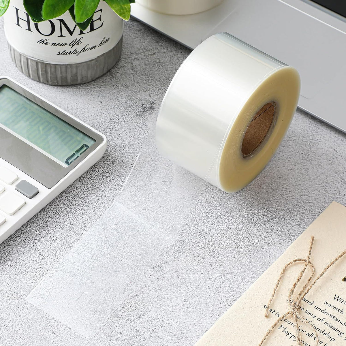 500 Pcs Label Protector Back to School Clear Labels Stickers Wafer Seals Waterproof Labels Library Supplies for Protecting Barcodes, Numbers and Stickers (4 x 2 Inch,Rectangle)