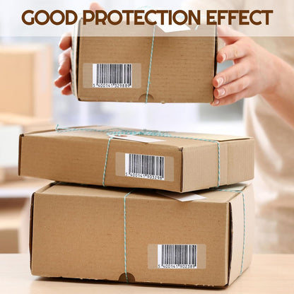 500 Pcs Label Protector Back to School Clear Labels Stickers Wafer Seals Waterproof Labels Library Supplies for Protecting Barcodes, Numbers and Stickers (4 x 2 Inch,Rectangle)