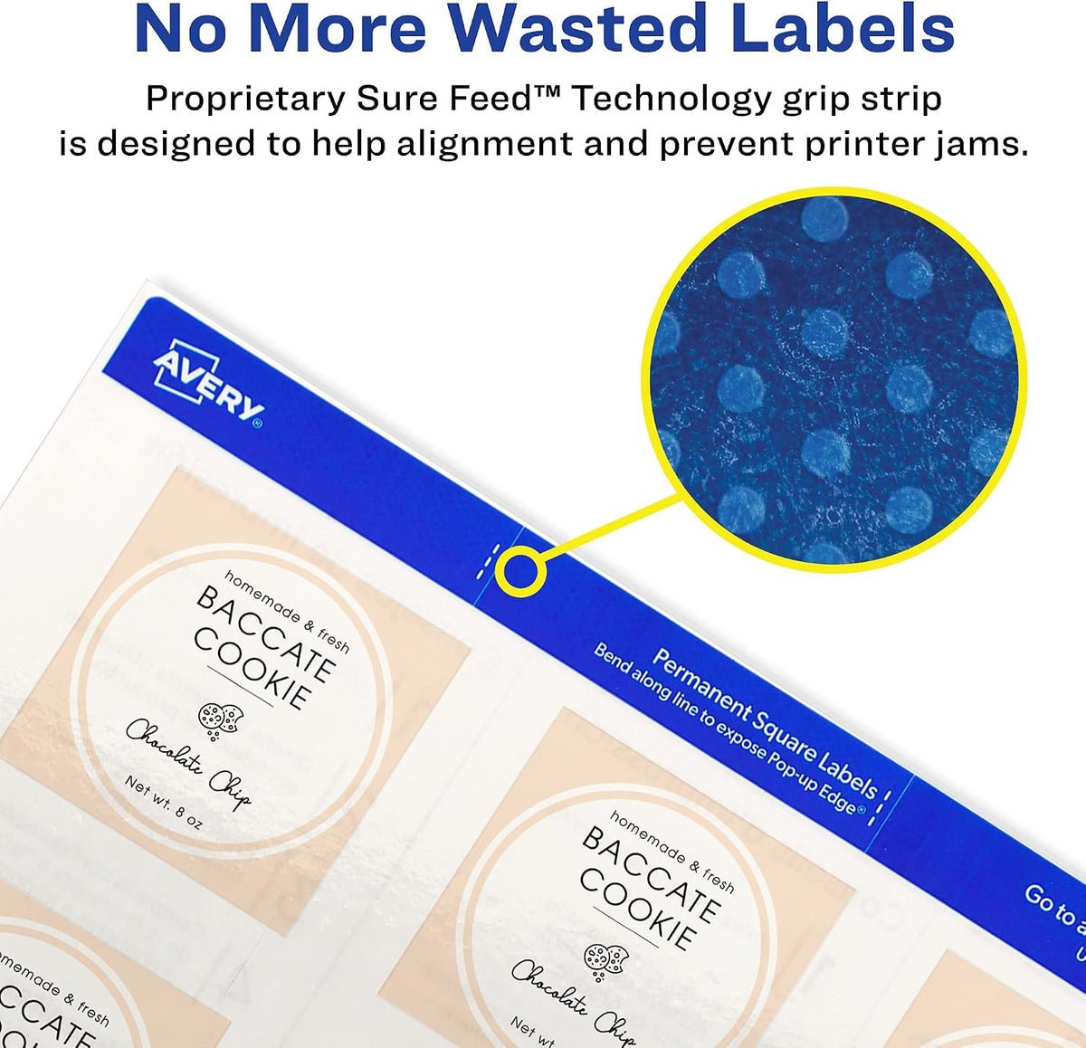 Printable Blank Square Labels, 2" x 2", Glossy Crystal Clear, 120 Customizable Labels (22853)