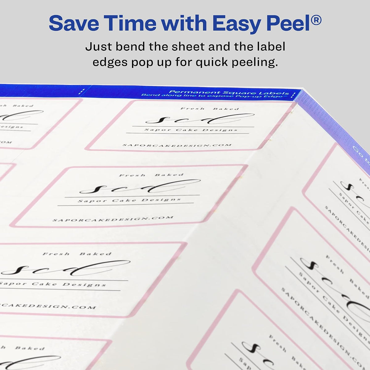 Printable Blank Square Labels, 2" x 2", Glossy Crystal Clear, 120 Customizable Labels (22853)