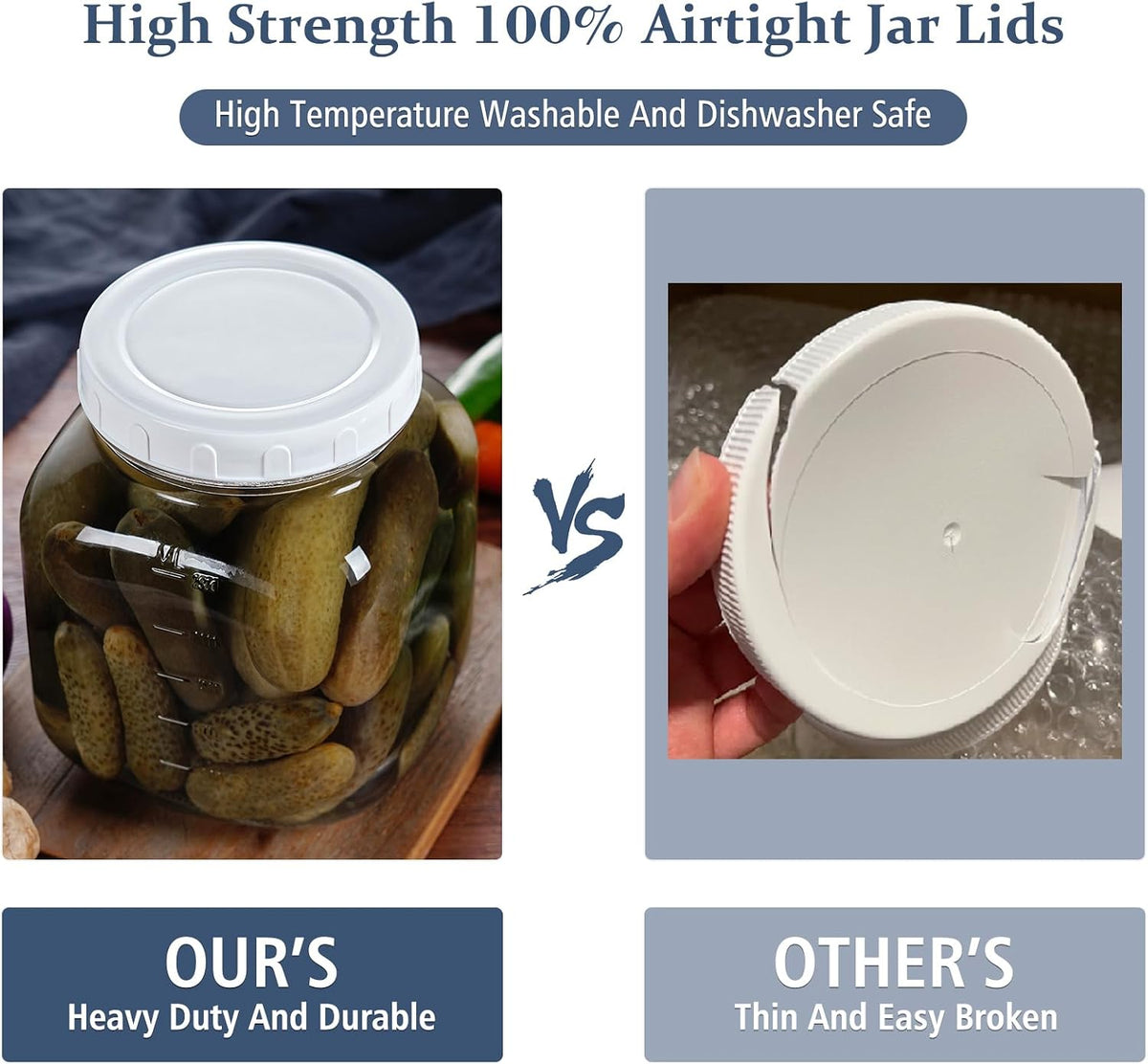 2 Pack Wide Mouth 1 Gallon Clear Glass Jar with Lid, Heavy Duty Airtight Screw Lid with Silicone Gasket - Large Mason Jar with 2 Scale Mark for Fermenting Kombucha and Storing Food(Extra 2 Gaskets)