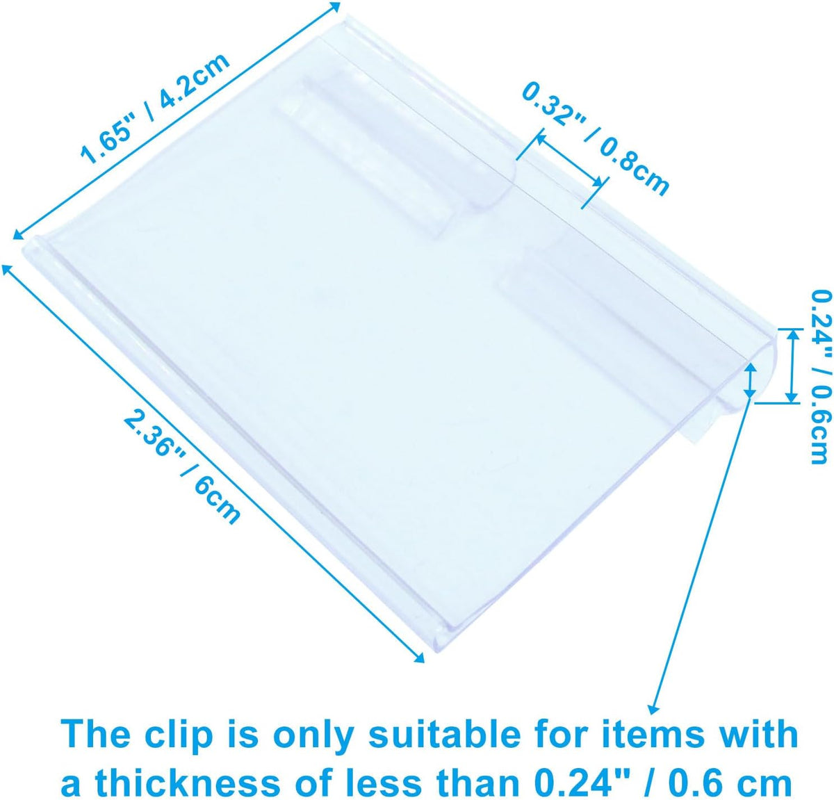 30pcs Basket Labels Clip On, Plastic Wire Shelf Label Holder with 30pcs 6X4CM Label Inserts for Storage Bins, Basket (2.36IN*1.57IN)