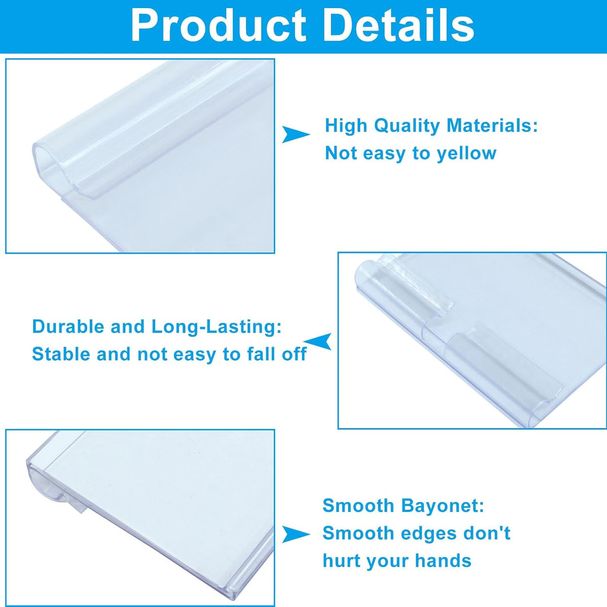 30pcs Basket Labels Clip On, Plastic Wire Shelf Label Holder with 30pcs 6X4CM Label Inserts for Storage Bins, Basket (2.36IN*1.57IN)