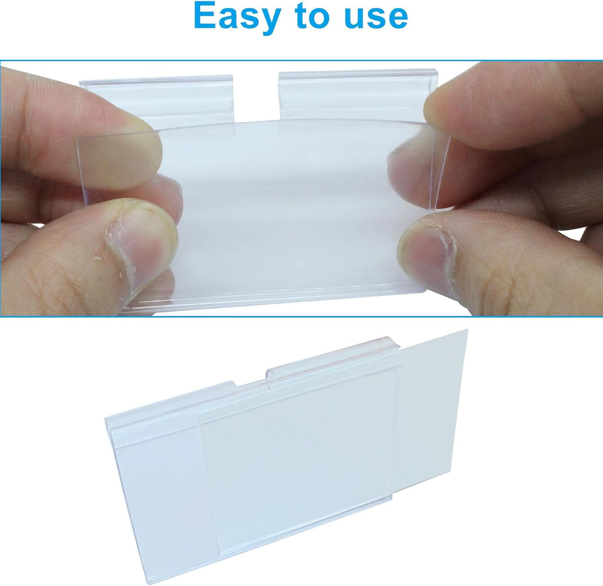 30pcs Basket Labels Clip On, Plastic Wire Shelf Label Holder with 30pcs 6X4CM Label Inserts for Storage Bins, Basket (2.36IN*1.57IN)