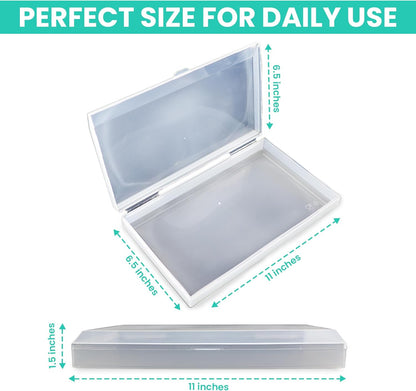 Bacon Saver Deli Meat Storage Container 1-lb Capacity 11x6.5-Inch Snap-Tight Clear Lid Dishwasher Safe Food-Safe Fridge Organizer