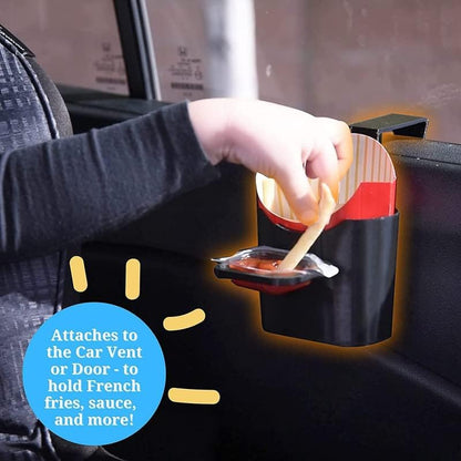 Vent N' Door Caddy and Sauce Caddy Combo Pack – French Fry Holder – Holds Fries, Sauce & More - Connects to Vent and Door – Just Clip It On - BPA Free - Shark Tank