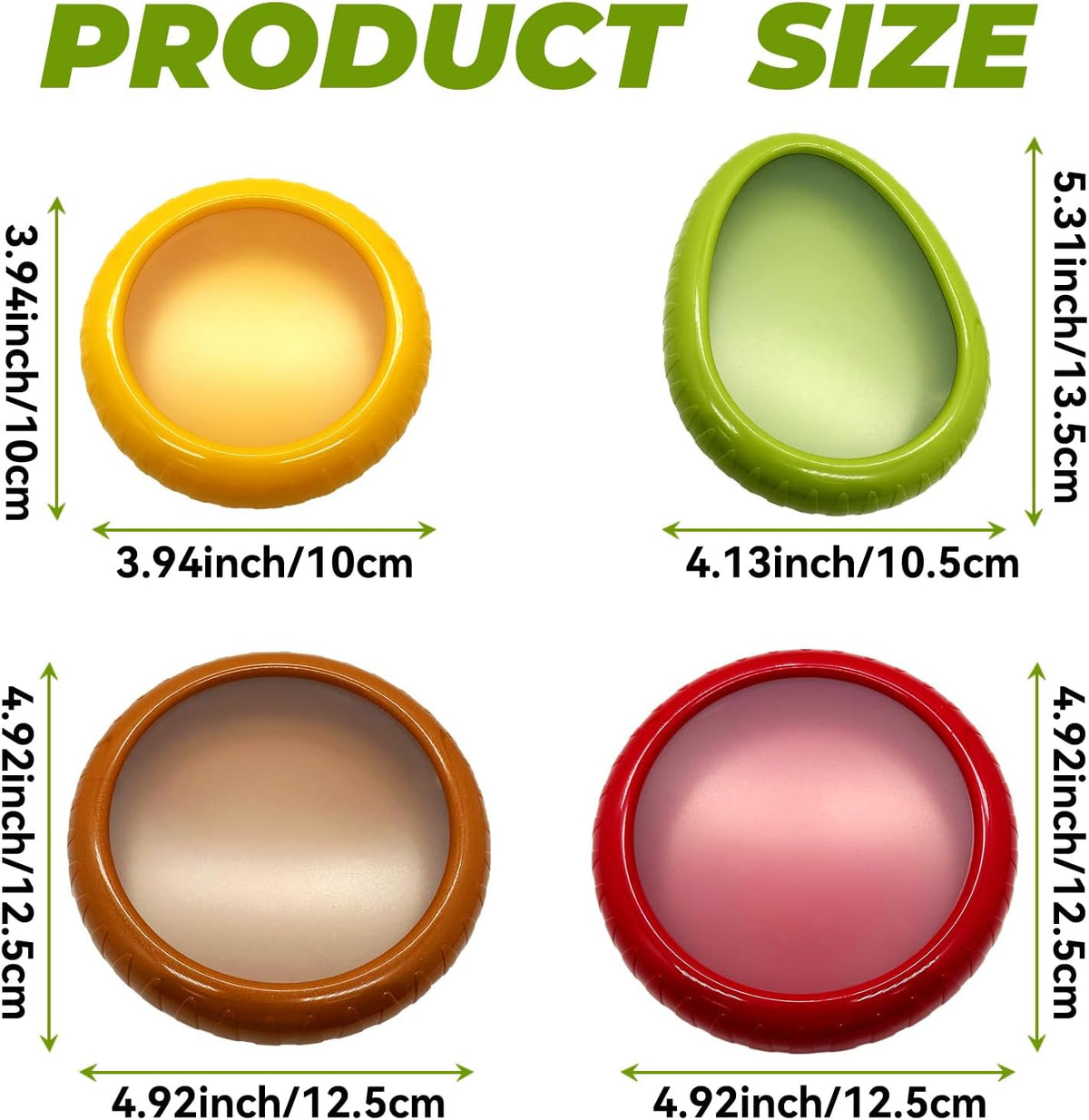 Avocado Saver & Onion Storage Containers - 4-Piece Reusable Fridge Produce Holders | BPA-Free Veggie Saver for Garlic, Onions, Lemons, Potatoes & Fresh Produce