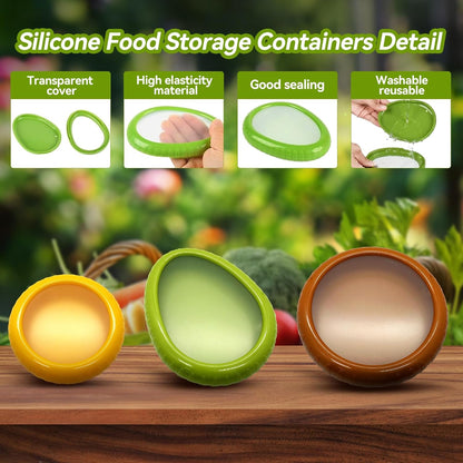 Avocado Saver & Onion Storage Containers - 4-Piece Reusable Fridge Produce Holders | BPA-Free Veggie Saver for Garlic, Onions, Lemons, Potatoes & Fresh Produce