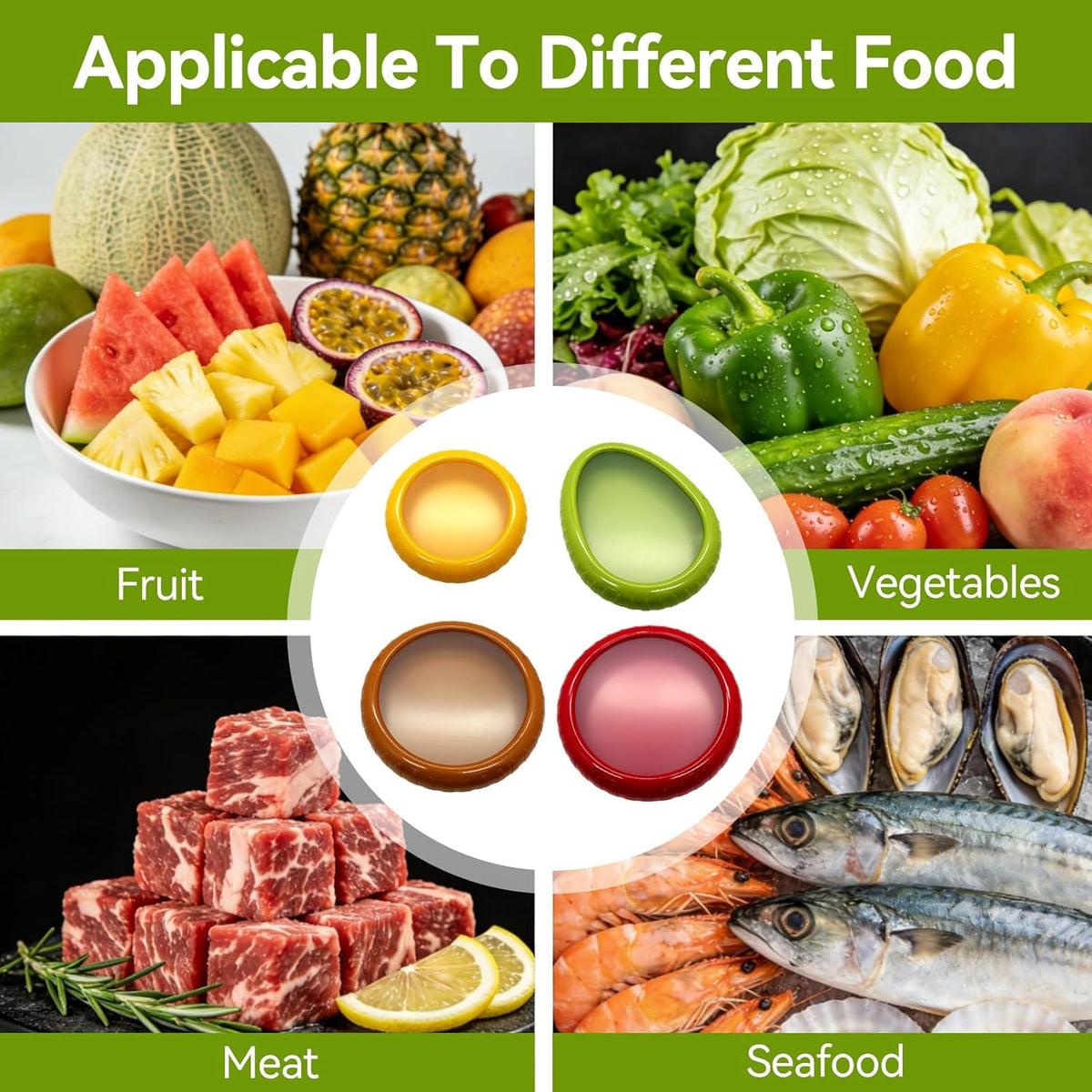 Avocado Saver & Onion Storage Containers - 4-Piece Reusable Fridge Produce Holders | BPA-Free Veggie Saver for Garlic, Onions, Lemons, Potatoes & Fresh Produce