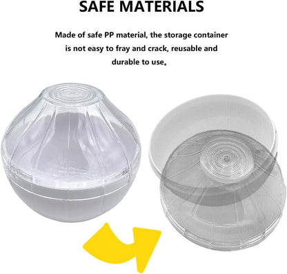 Onion Keeper - Reusable Onion Storage Container, Garlic Shaped Food Saver, Fruit & Vegetable Storage Holder, Sealing Box for Refrigerators (White)
