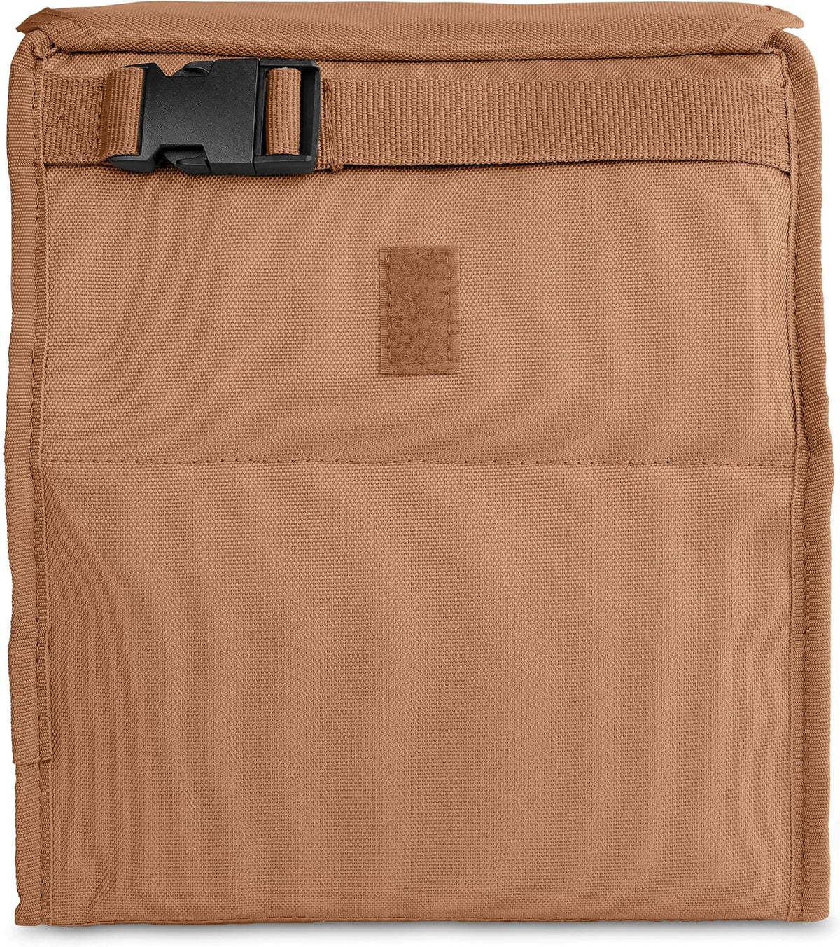 Freezable Lunch Bag, Black, Built with EcoFreeze Technology, Foldable, Reusable, Zip and Fold Closure with Buckle Handle, Perfect for School and Office Lunches