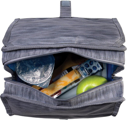 Freezable Lunch Bag, Black, Built with EcoFreeze Technology, Foldable, Reusable, Zip and Fold Closure with Buckle Handle, Perfect for School and Office Lunches