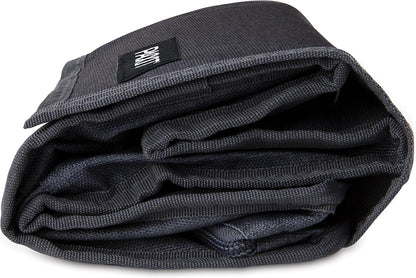 Freezable Lunch Bag, Black, Built with EcoFreeze Technology, Foldable, Reusable, Zip and Fold Closure with Buckle Handle, Perfect for School and Office Lunches
