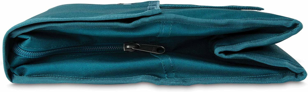 Freezable Lunch Bag, Black, Built with EcoFreeze Technology, Foldable, Reusable, Zip and Fold Closure with Buckle Handle, Perfect for School and Office Lunches